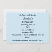 Not Just Another Duck in the Pond Graduation Einladung (Rückseite)