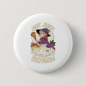 “not Just Any Witch, I’m La Befana” Funny Italian  Button (Vorderseite)