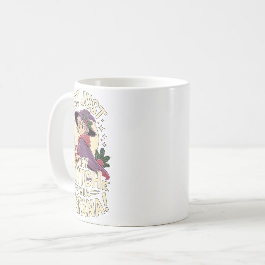 “not Just Any Witch, I’m La Befana” Funny Italian Kaffeetasse (Vorderseite Links)