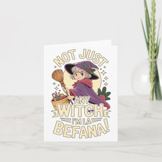 “not Just Any Witch, I’m La Befana” Funny Italian Karte (Vorderseite)