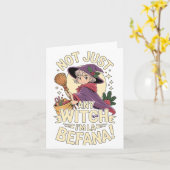 “not Just Any Witch, I’m La Befana” Funny Italian Karte (Gelbe Blume)