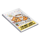 Not Lazy - Energy Saving Cat Notebook Notizblock (Rechte Seite)