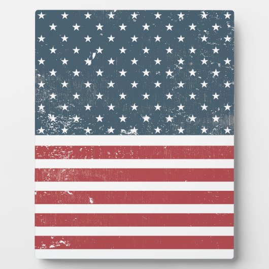 Not leidende amerikanische Flagge Fotoplatte (Vorderseite)