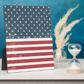 Not leidende amerikanische Flagge Fotoplatte (Seite)