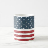 Not leidende amerikanische Flagge Kaffeetasse (Mittel)