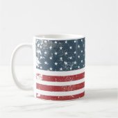 Not leidende amerikanische Flagge Kaffeetasse (Links)