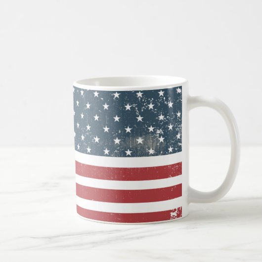 Not leidende amerikanische Flagge Kaffeetasse (Rechts)