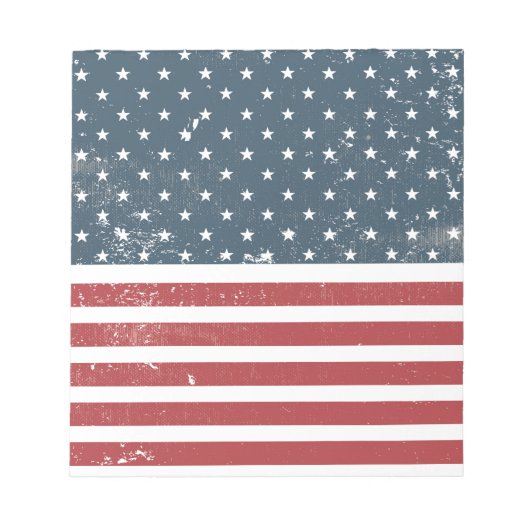Not leidende amerikanische Flagge Notizblock (Vorderseite)