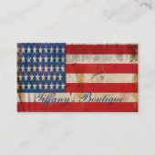 Not leidende amerikanische Flagge Patriotische Kon Visitenkarte (Vorderseite)