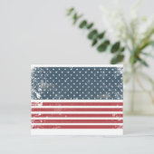 Not leidende amerikanische Flagge Postkarte (Stehend Vorderseite)