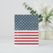 Not leidende amerikanische Flagge Postkarte (Stehend Vorderseite)