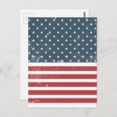 Not leidende amerikanische Flagge Postkarte (Vorne/Hinten)