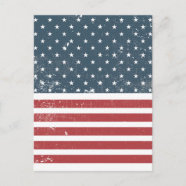 Not leidende amerikanische Flagge Postkarte