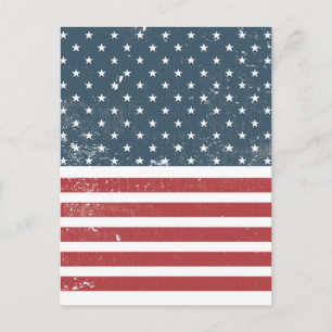 Not leidende amerikanische Flagge Postkarte