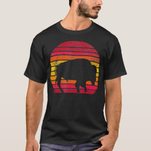 Not leidende Buffalo Retro Stil Bison Vintag Men W T-Shirt