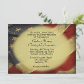 Not leidende Einladung der amerikanischen Flagge (Stehend Vorderseite)