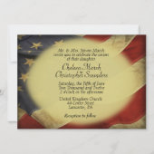 Not leidende Einladung der amerikanischen Flagge (Vorderseite)