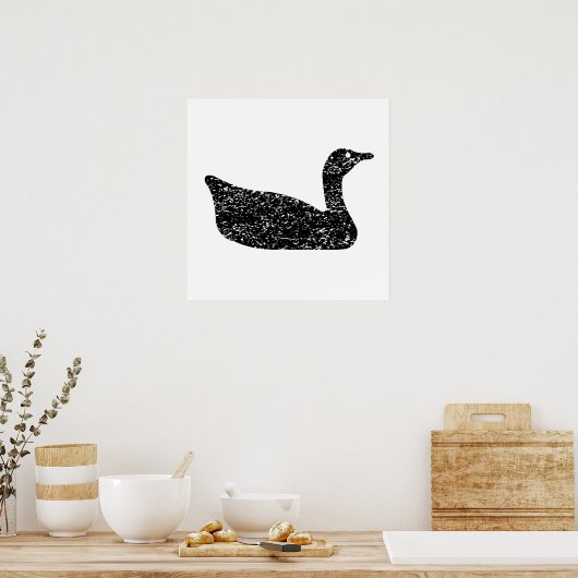 Not leidende Gänse-Silhouette Poster (Küche)