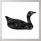 Not leidende Gänse-Silhouette Poster (Vorne)