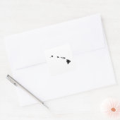 Not leidende Hawaii-Staat-Kontur Quadratischer Aufkleber (Umschlag)