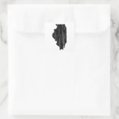 Not leidende Illinois-Staat-Kontur Quadratischer Aufkleber (Tasche)