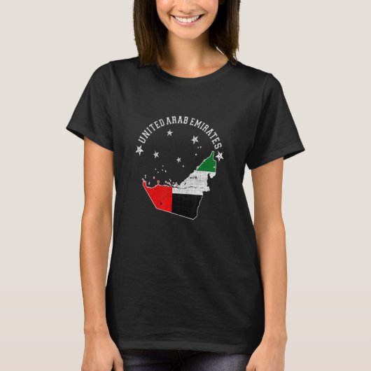Not leidende Karte Vereinigte Arabische Emirate Fl T-Shirt (Vorderseite)