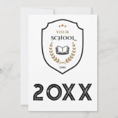 Not leidende moderne Graduierungspartei Einladung (Rückseite)