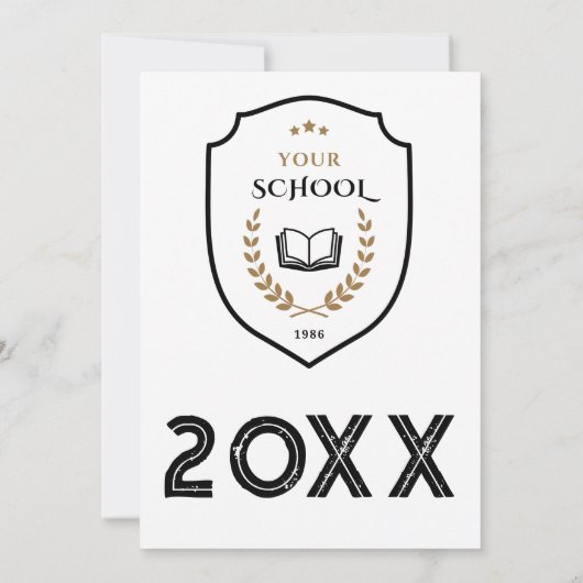 Not leidende moderne Graduierungspartei Einladung (Rückseite)