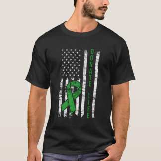 Not leidende Spende Leben USA Flaggenorgan Niere S T-Shirt