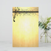 Not leidende Stationerie mit schwarzen Wirbel Briefpapier (Stehend Vorderseite)