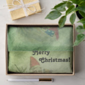 Not leidende Vintage Weihnachtsmann Evergreen Boug Seidenpapier (Geschenk)