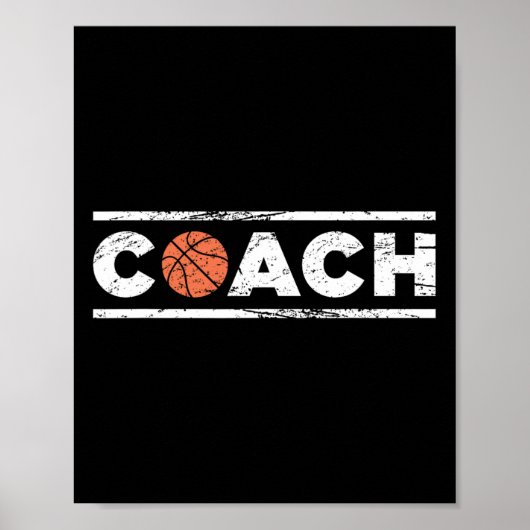 Not leidender Basketballtrainer Poster (Vorne)