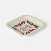 Not leidendes Hochzeitstag von Union Jack Couples Pappteller (Gewinkelt)