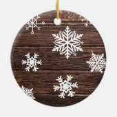 Not leidendes Holz Landhaus Weihnachten Keramik Ornament (Hinten)