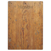 Not leidendes Holz (Personalisierte Zwischenablage Klemmbrett (Rückseite)