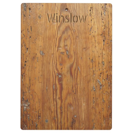 Not leidendes Holz (Personalisierte Zwischenablage Klemmbrett (Rückseite)