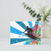Not leidendes Surferparadies Postkarte (Stehend Vorderseite)