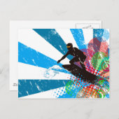 Not leidendes Surferparadies Postkarte (Vorne/Hinten)