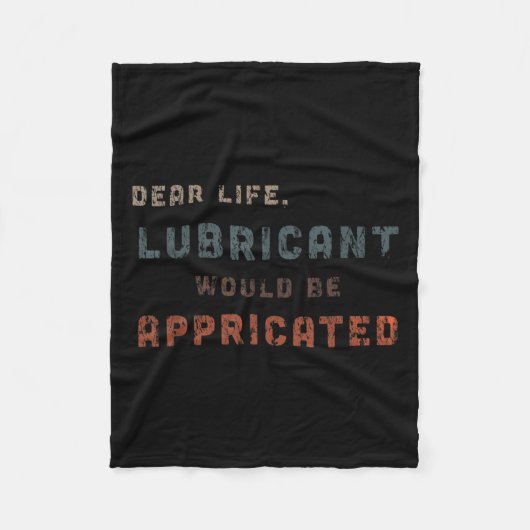 Not leidendes Vintages Lubricant wäre p Fleecedecke (Vorderseite)