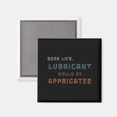 Not leidendes Vintages Lubricant wäre p Magnet (Vorderseite/Rückseite)