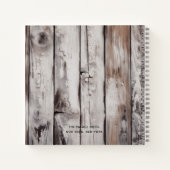 Not leidendes Wood Wedding Gästebuch Notizblock (Rückseite)