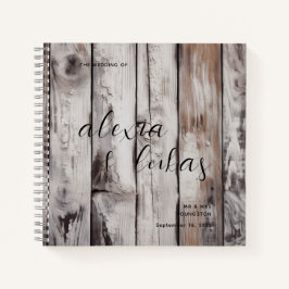 Not leidendes Wood Wedding Gästebuch Notizblock