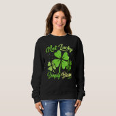Not Lucky Simply Blessed Christian Shamrock St Pat Sweatshirt (Vorne ganz)
