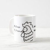 Not My Coop Not My Poop Funny Rooster Mug Kaffeetasse (Vorderseite Links)
