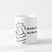 Not My Coop Not My Poop Funny Rooster Mug Kaffeetasse (Mittel)