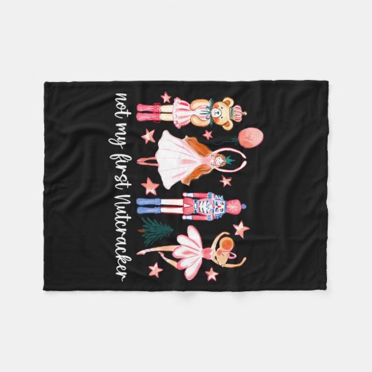 Not My First Nutcracker Ballet Sugar Fairy Plum Fu Fleecedecke (Vorderseite (Horizontal))