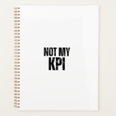 Not My KPI Daily Productivity Sarcasm Planner Planer (Vorderseite)