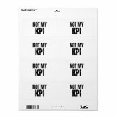 Not My KPI Distressed Typography Versandetiketten (Vorne)