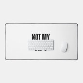 Not My KPI Extra Large Typographic Desk Mat Schreibtischunterlage (Tastatur & Maus)