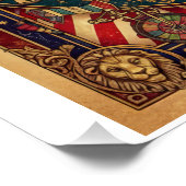 Not My Monkeys! Ringmaster, Red and Gold Poster (Ecke)